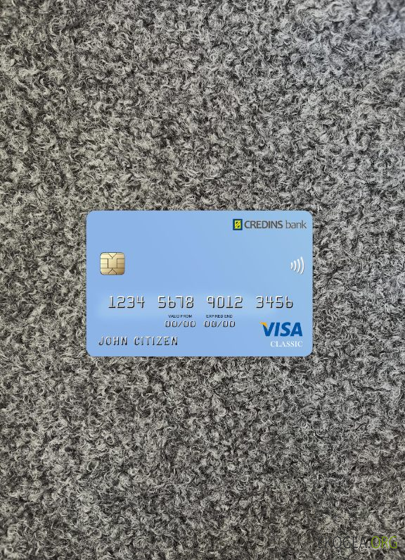 L'Albanie Credins Bank visa débit photolook ,